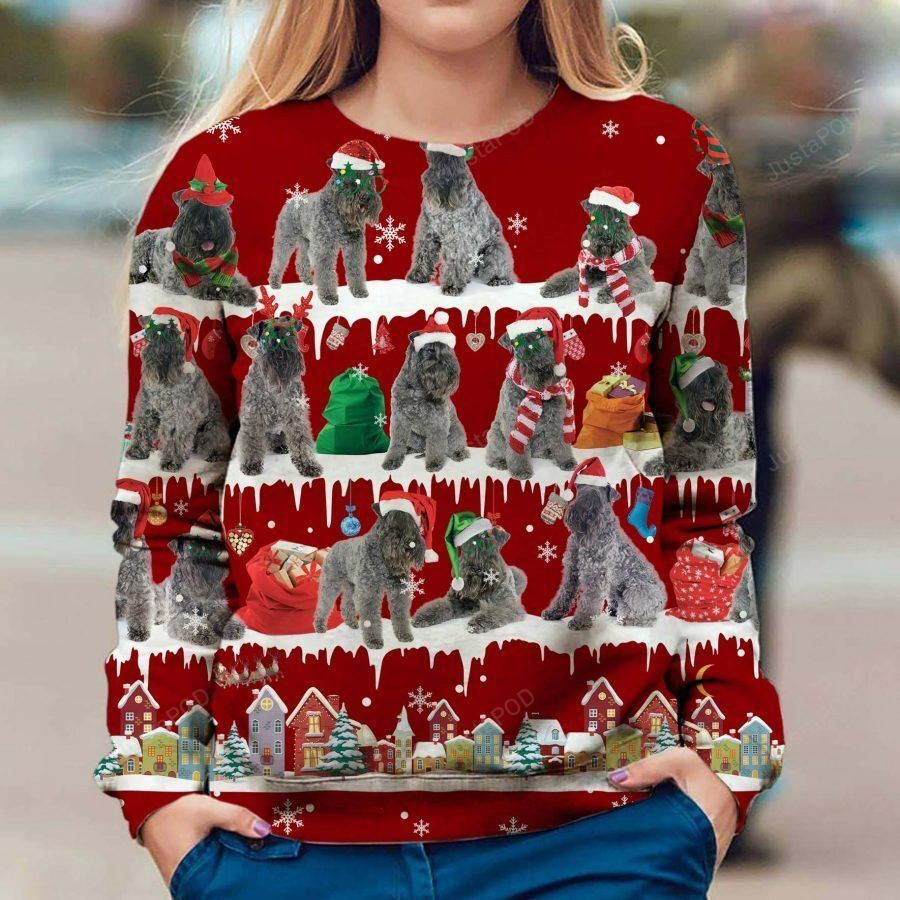 Kerry Blue Terrier Ugly Christmas Sweater Adult 3D Funny Matching for family