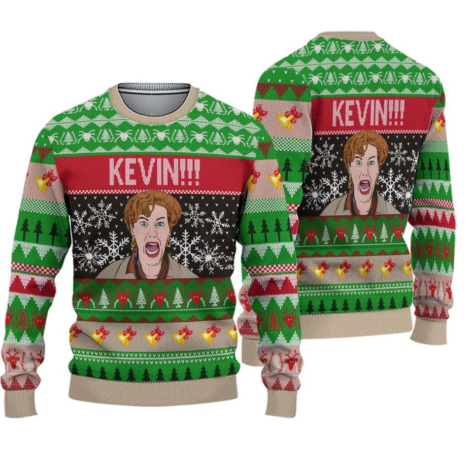 Kevin!!! Home Alone Ugly Christmas Sweater, Christmas Kevin Mccallister Sweater