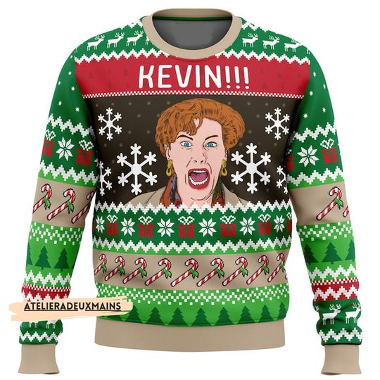 Kevin!!! Home Alones Ugly Christmas Sweater, Mom Alone Movie Xmas Sweatshirt, Christmas Gift - Image 3