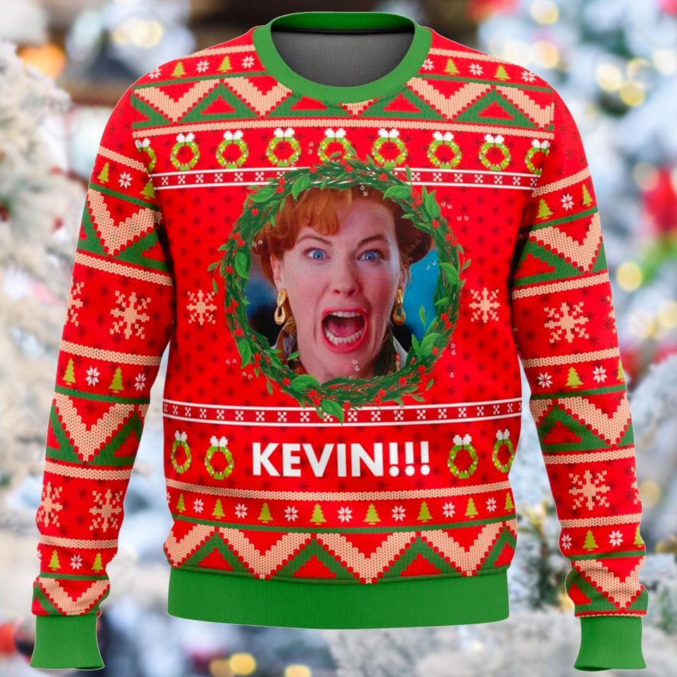 Kevin Home Alone 3D Ugly Christmas Sweater, Kate McCallister Sweater, Home Alone Movie - Image 3