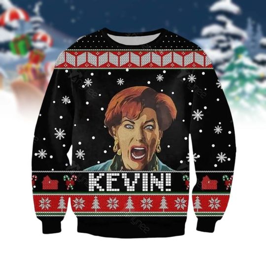Kevin Home Alone Christmas Sweater, Comedy Movie Xmas - Image 7