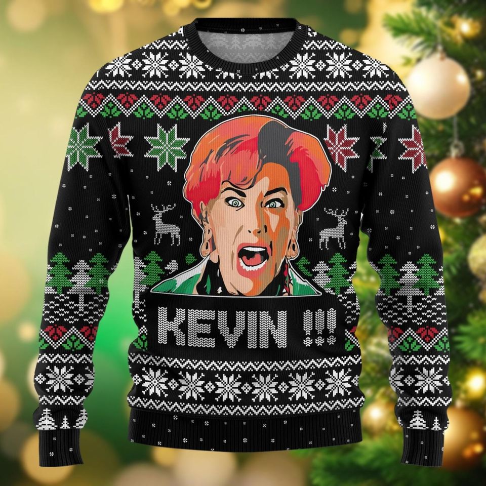 Kevin Home Alone Christmas Sweater, Kate McCallister Women Ugly Christmas Sweater - Image 5
