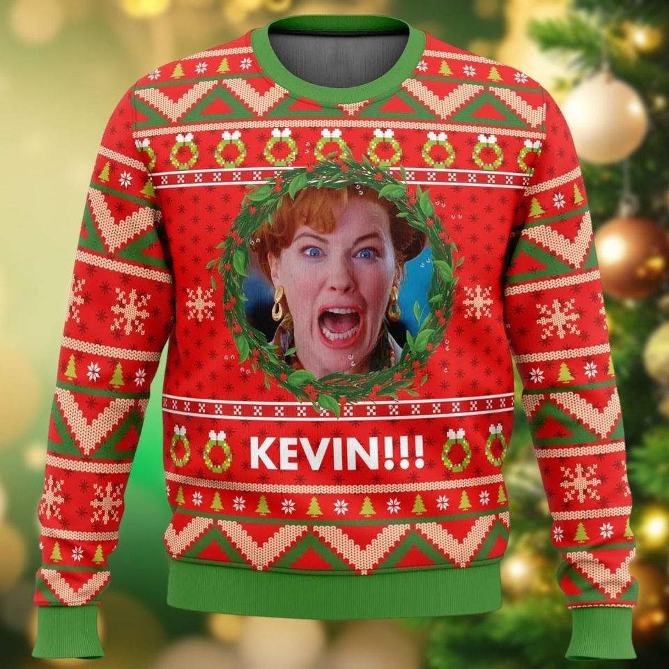Kevin Home Alone Ugly Christmas Sweater, McCallister's Xmas Sweater