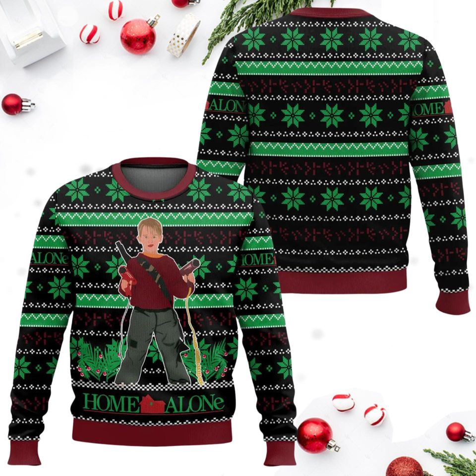 Kevin Home Alone Ugly Sweater, Look Kevin Xmas Sweater