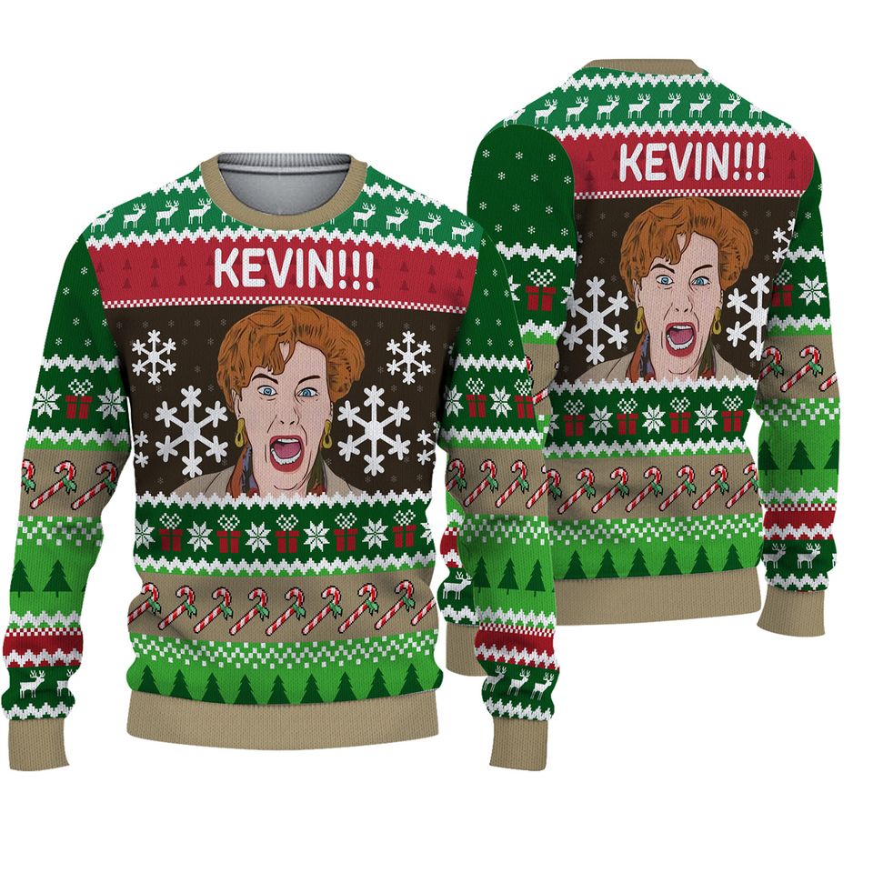 Kevin Home Movie Ugly Christmas Sweater, Mom Alone Movie Xmas
