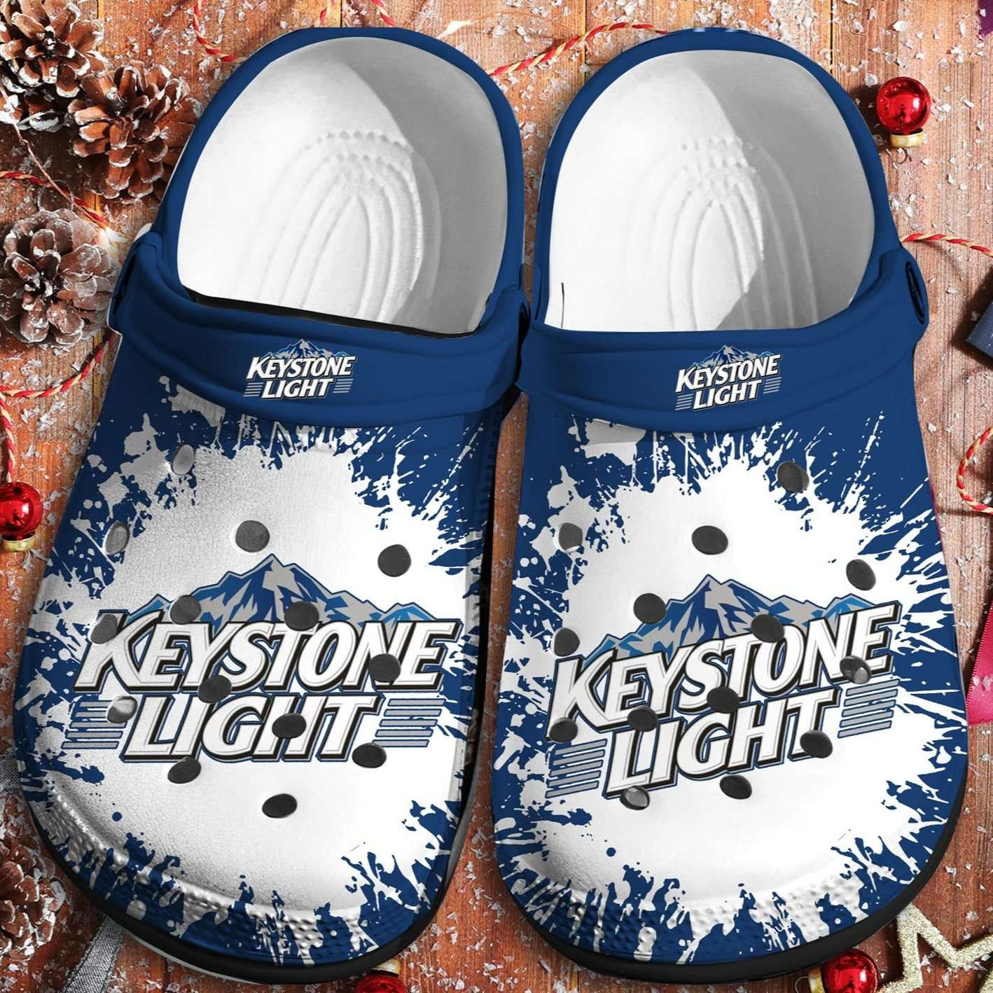 Keystone Light Beer Drinking Crocband Clog Shoes