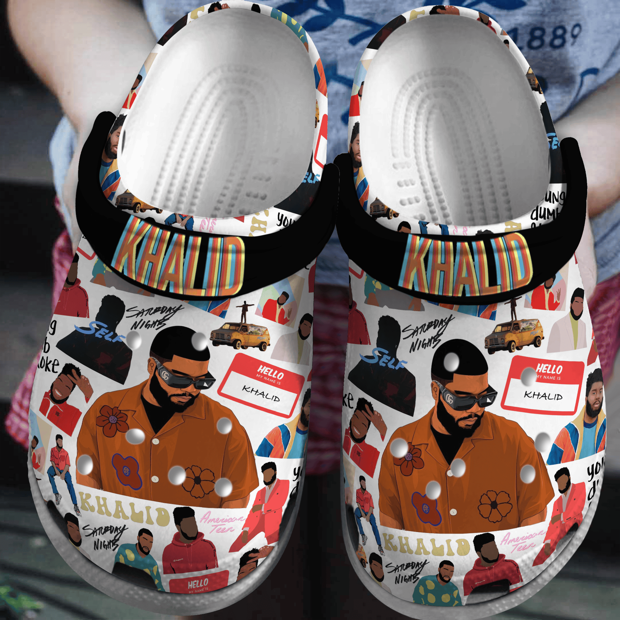 Khalid Music Crocs Crocband Clogs Shoes Comfortable For Men Women and Kids