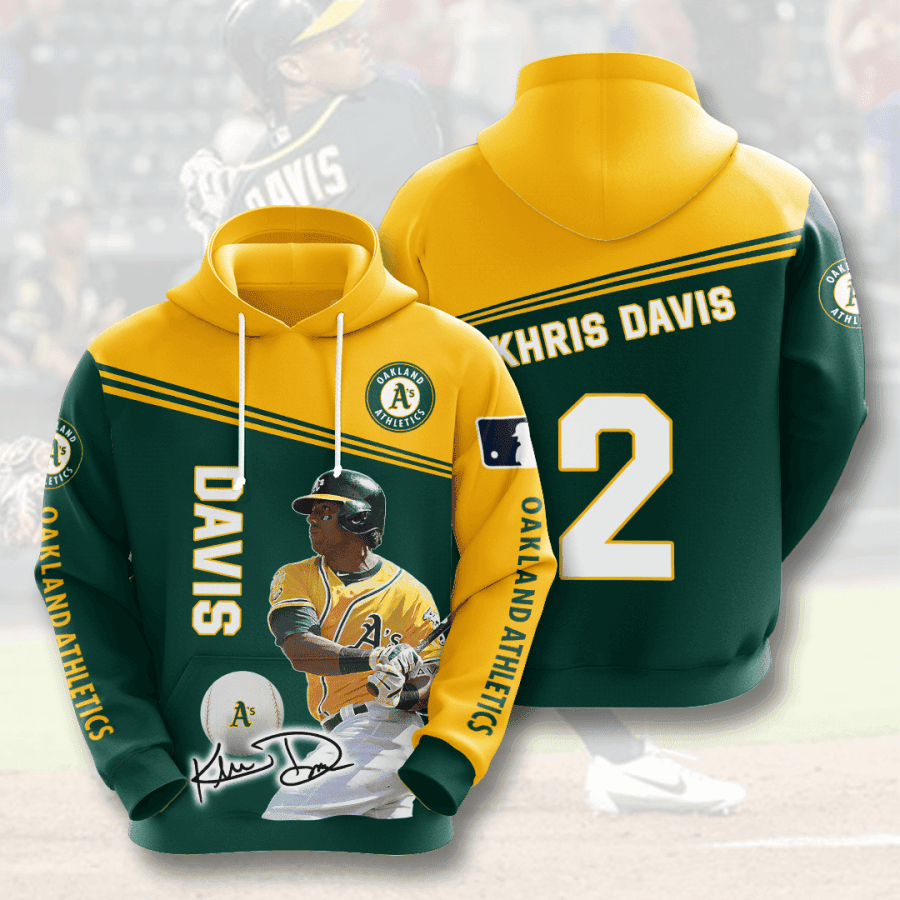 Khris Davis Oakland Athletics 3D All Over Print Hoodie, Zip Hoodie