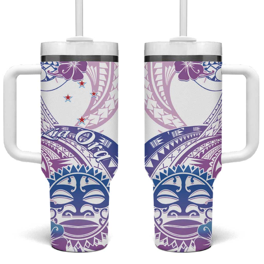 Kia Ora Maori New Zealand Pastel Sun Ta Moko Lilac Custom Stanley Cup 40 oz 30 oz Tumbler With HandleTVC2301359