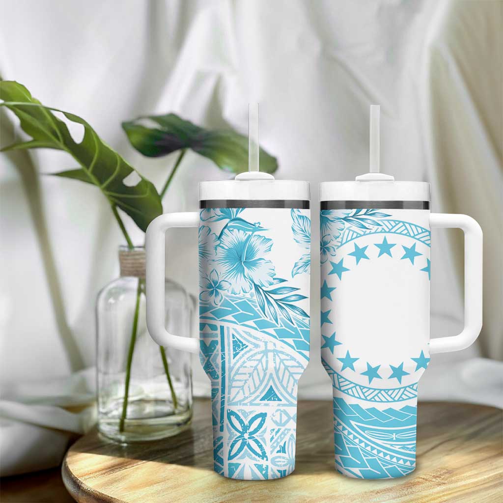 Kia Orana Cook Islands Tiare & Stars Turquoise Custom Stanley Cup 40 oz 30 oz Tumbler With HandleTVC2301371 - Image 9