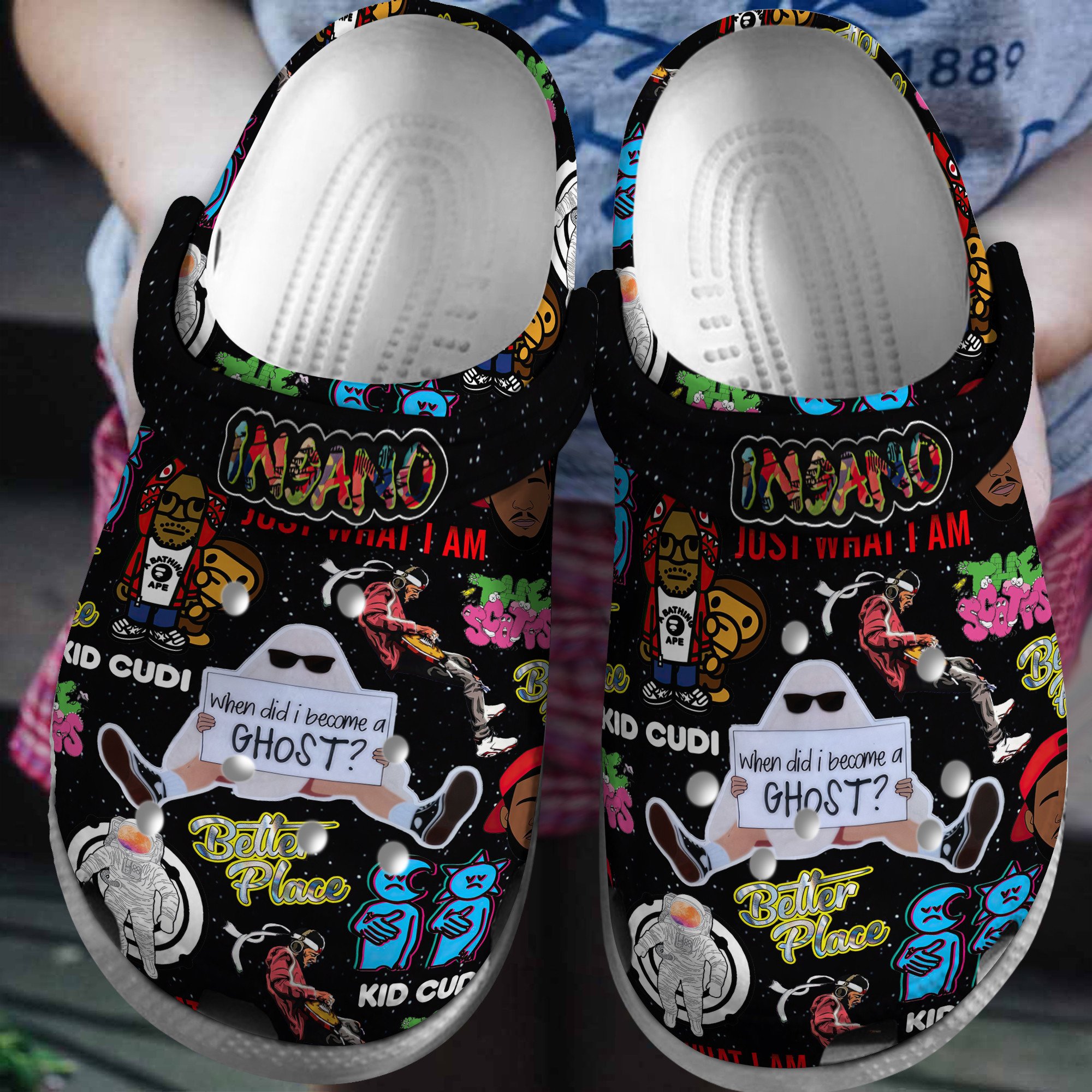 Kid Cudi Rapper Music Crocs Crocband Clogs Shoes Comfortable For Men Women and Kids