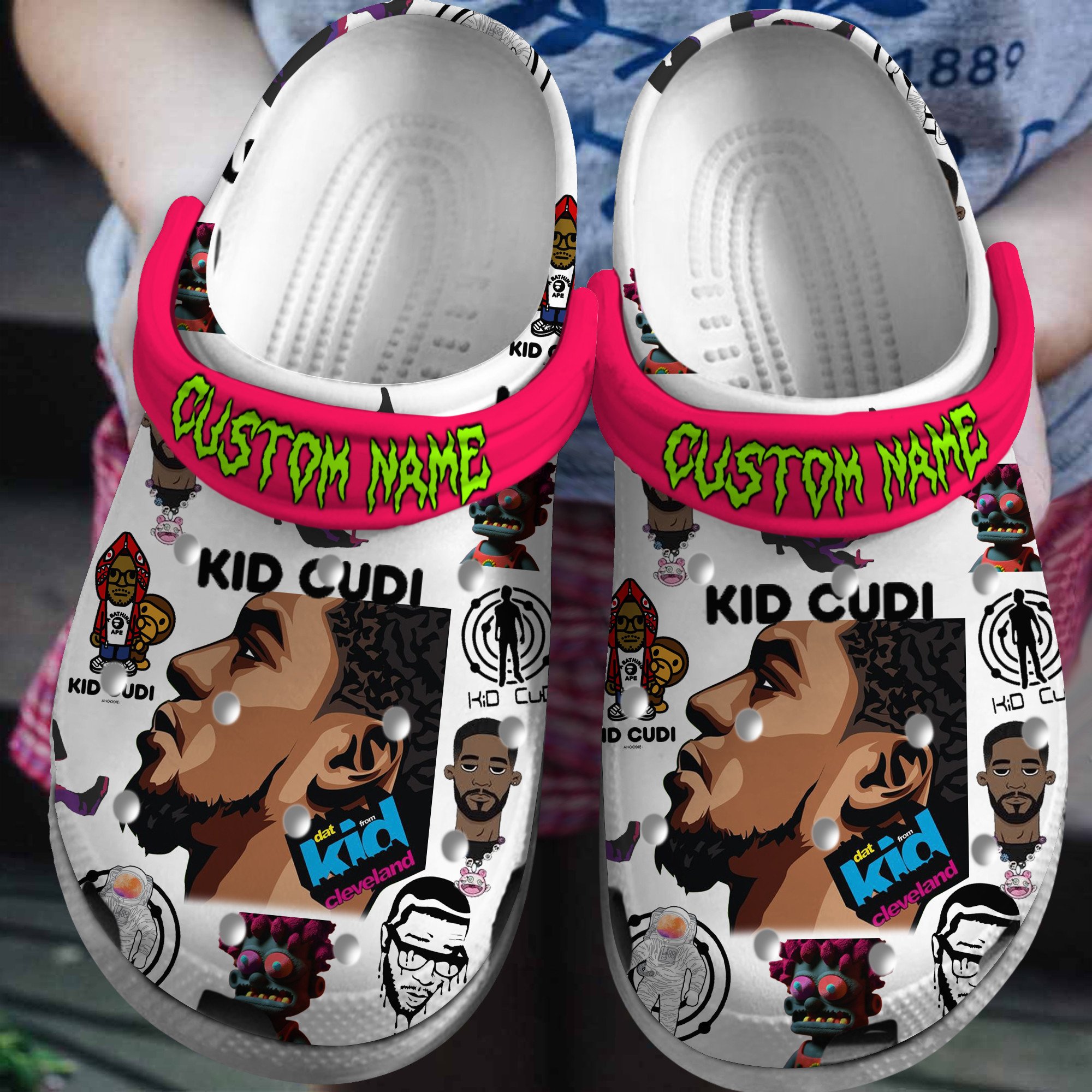 Kid Cudi Rapper Music Crocs Crocband Clogs Shoes Comfortable For Men Women and Kids