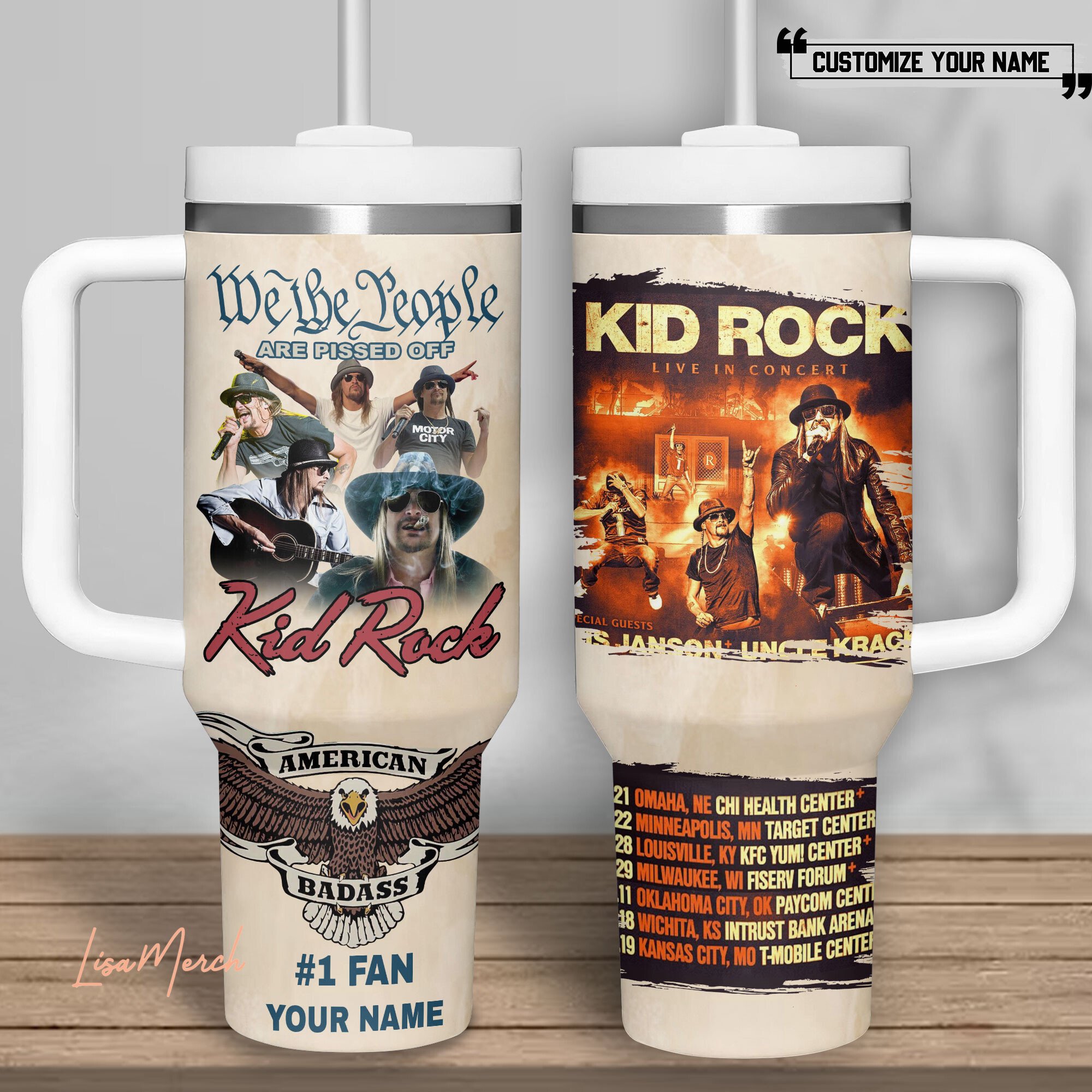 Kid Rock Music Custom Stanley Cup 40 oz 30 oz Tumbler With HandleTVC2301279 - Image 2