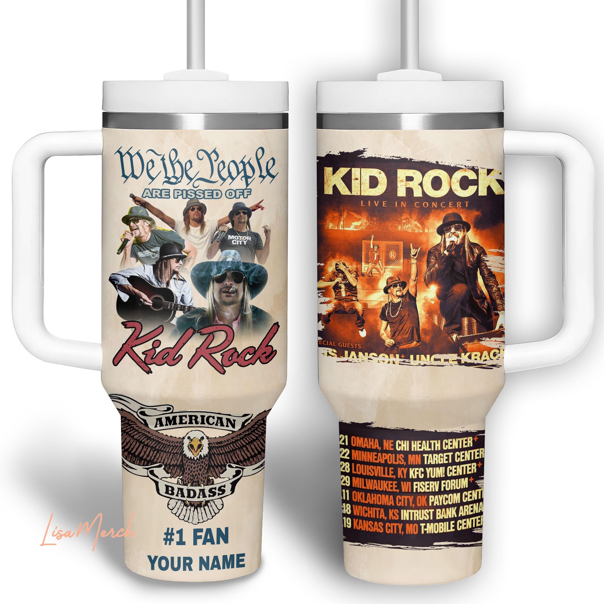 Kid Rock Music Custom Stanley Cup 40 oz 30 oz Tumbler With HandleTVC2301279 - Image 3
