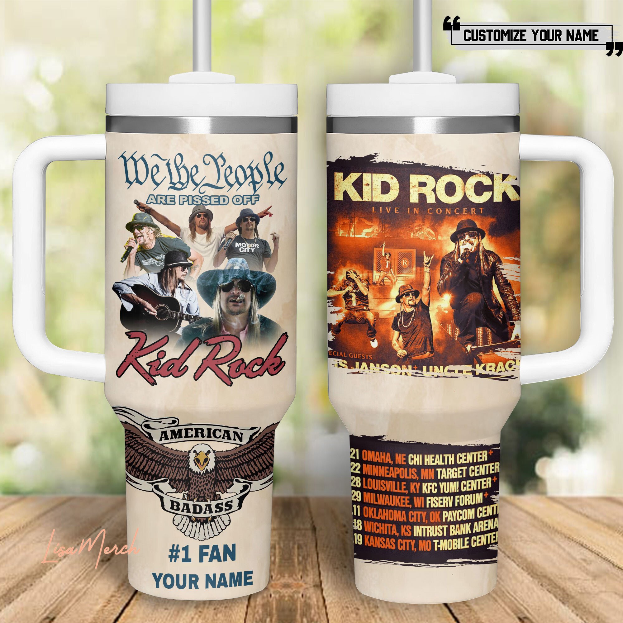 Kid Rock Music Custom Stanley Cup 40 oz 30 oz Tumbler With HandleTVC2301279