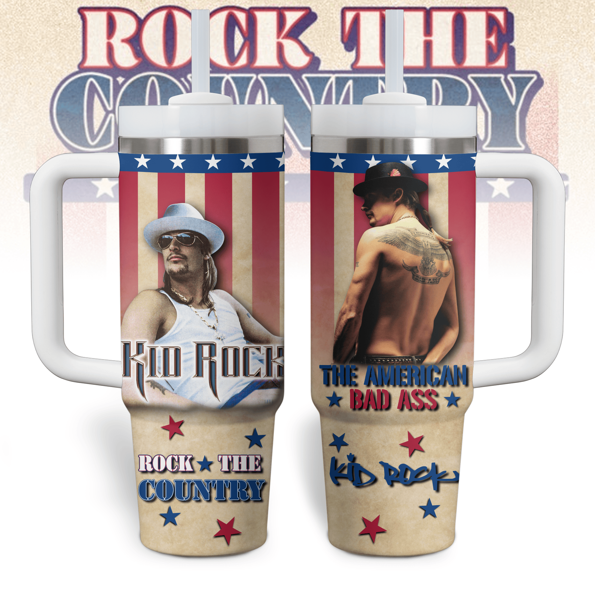 Kid Rock Music Custom Stanley Cup 40 oz 30 oz Tumbler With HandleTVC2301523
