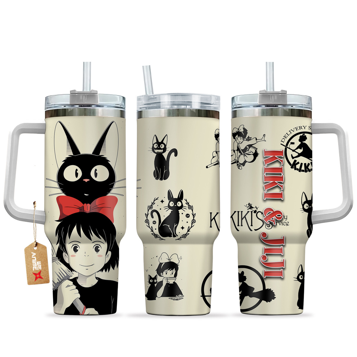 Kiki and Jiji PersonalizedKikiâ€™s Delivery Service Anime Custom Stanley Cup 40 oz 30 oz Tumbler With HandleTVC2301153