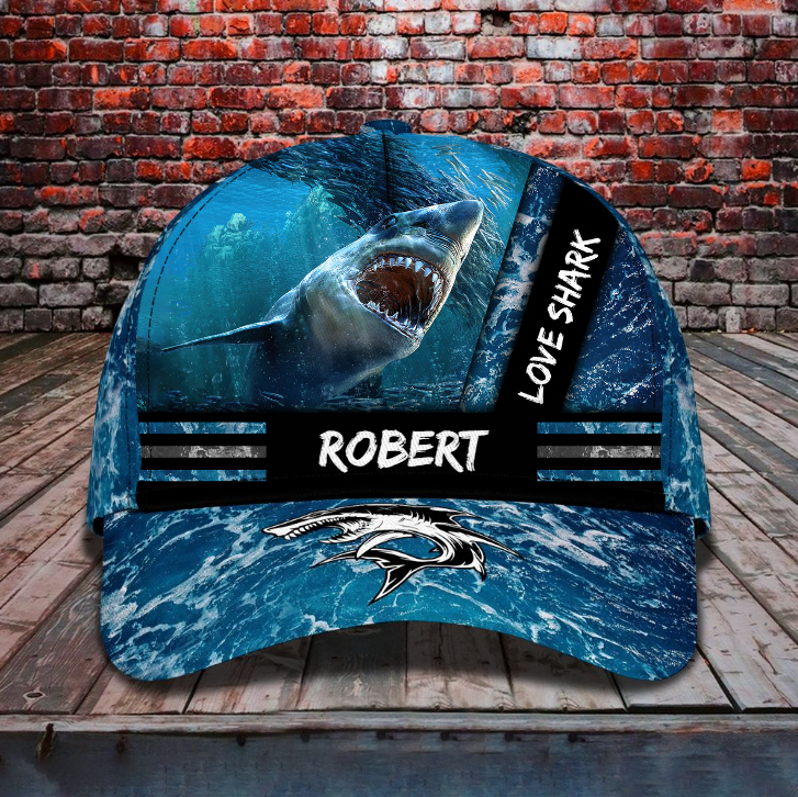 Killer Whale, Shark Attack, Shark Fishing, Personalized Shark Cap, Custom Name 3D Shark Cap for Shark Lovers Trucker Hats Custom Hats Gifts For Men & Women