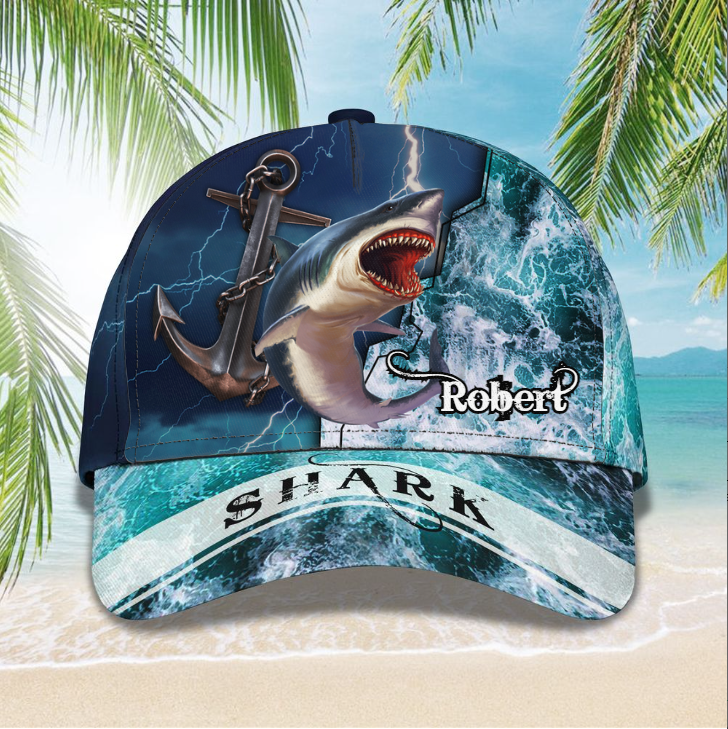 Killer Whale, Shark Attack, Shark Fishing, Personalized Shark Cap, Custom Name 3D Shark Cap for Shark Lovers Trucker Hats Custom Hats Gifts For Men & Women