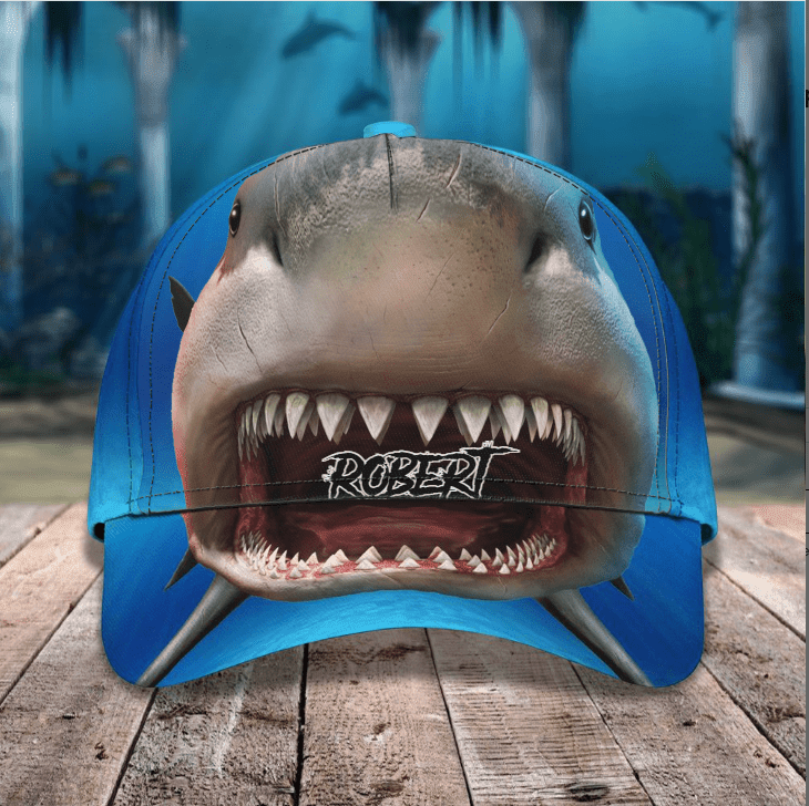 Killer Whale, Shark Attack, Shark Fishing, Personalized Shark Cap, Custom Name 3D Shark Cap for Shark Lovers Trucker Hats Custom Hats Gifts For Men & Women