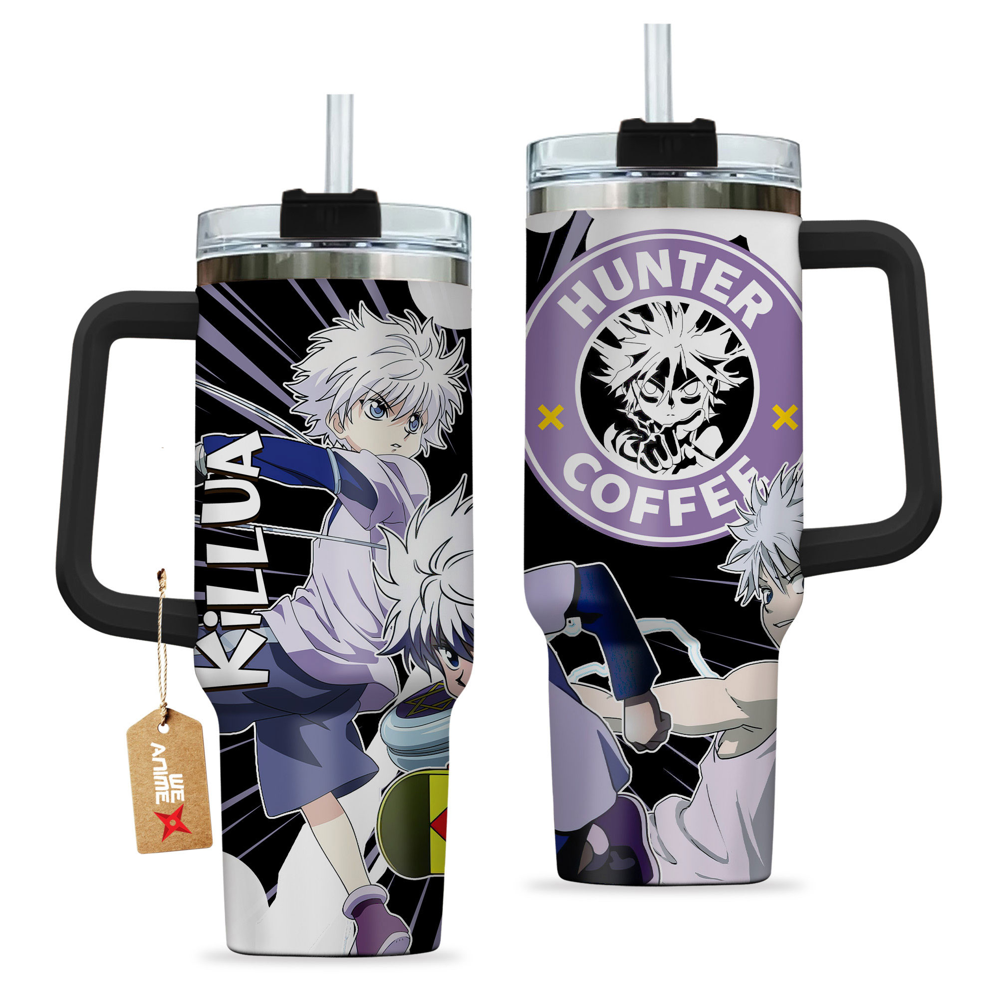 Killua Zoldyck Hunter x Hunter Anime Custom Stanley Cup 40 oz 30 oz Tumbler With HandleTVC2301153 - Image 2