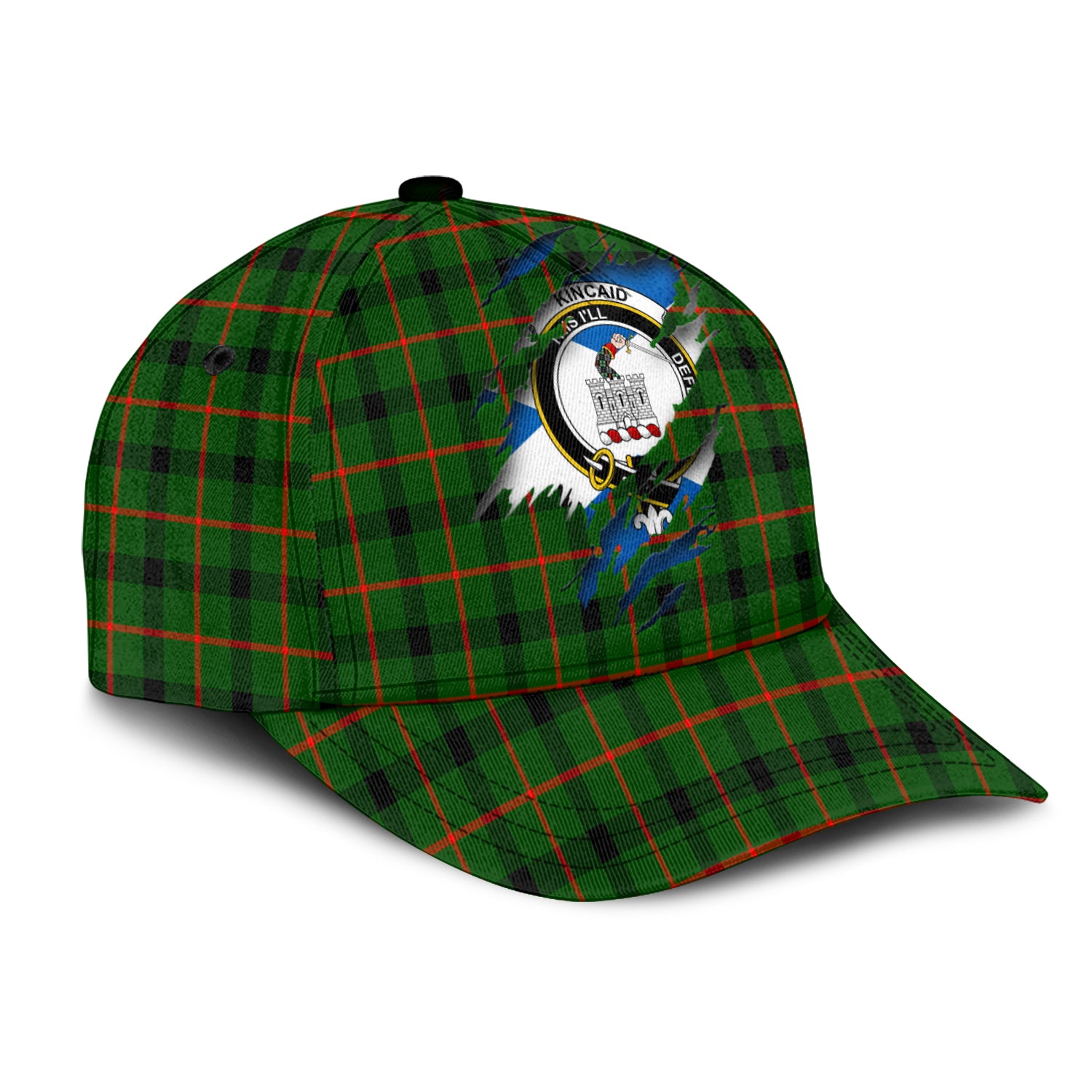 Kincaid Modern Tartan Plaid Cap, Family Crest In Me Style Tartan Baseball Cap TS23 Trucker Hats Custom Hats Gifts For Men & Women