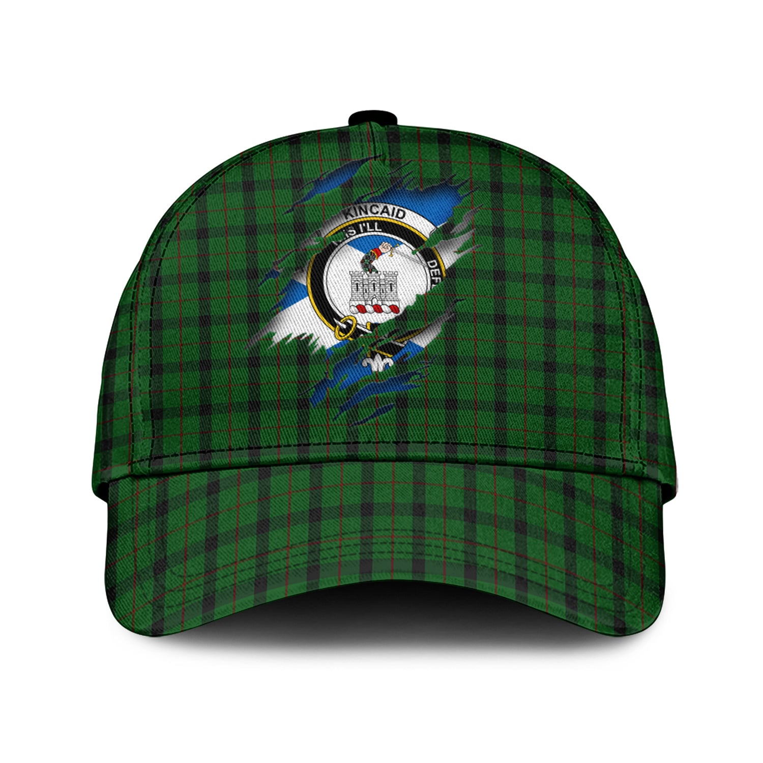 Kincaid Tartan Plaid Cap, Family Crest In Me Style Tartan Baseball Cap TS23 Trucker Hats Custom Hats Gifts For Men & Women