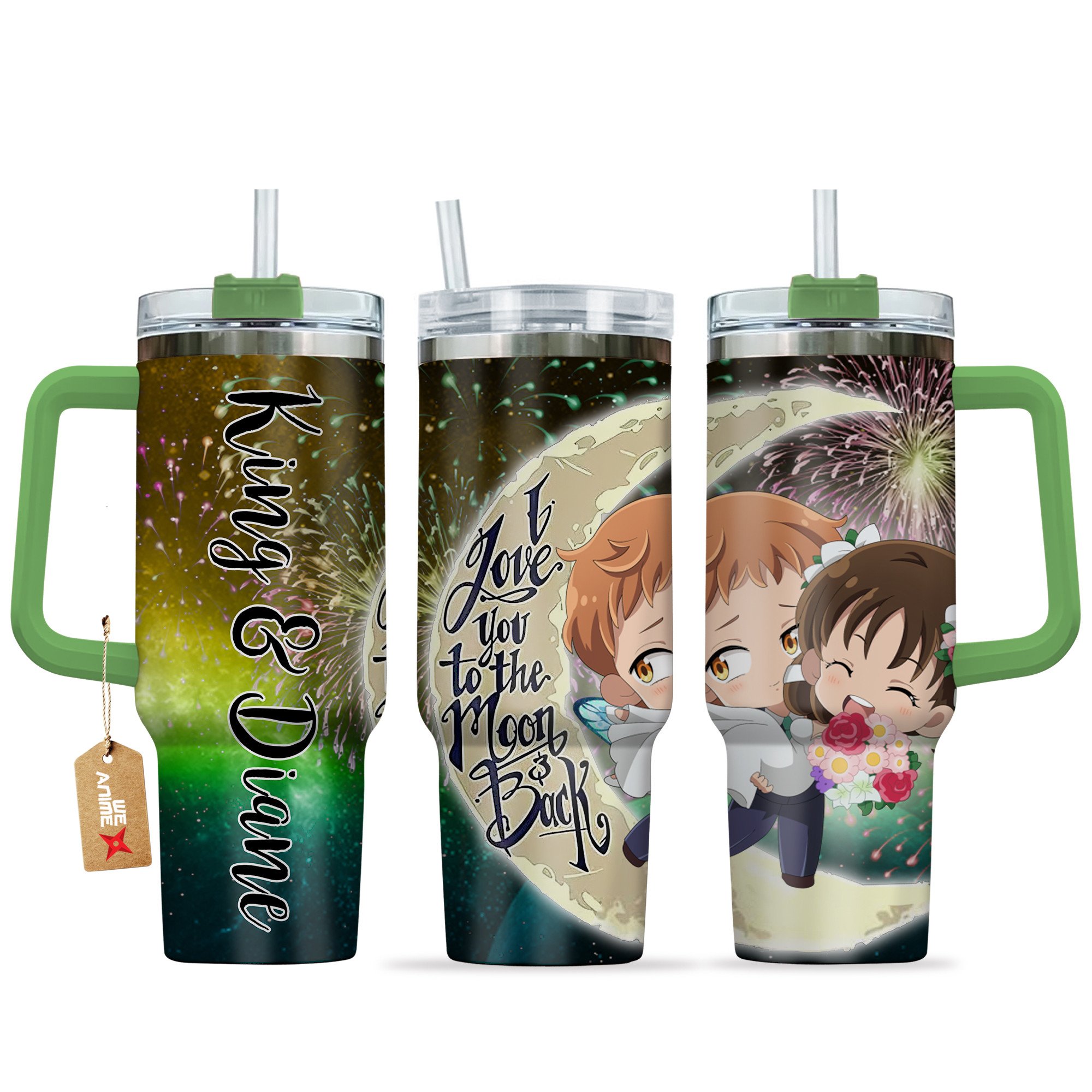 King & Diane The Seven Deadly Sins Anime Valentine Custom Stanley Cup 40 oz 30 oz Tumbler With HandleTVC2301167