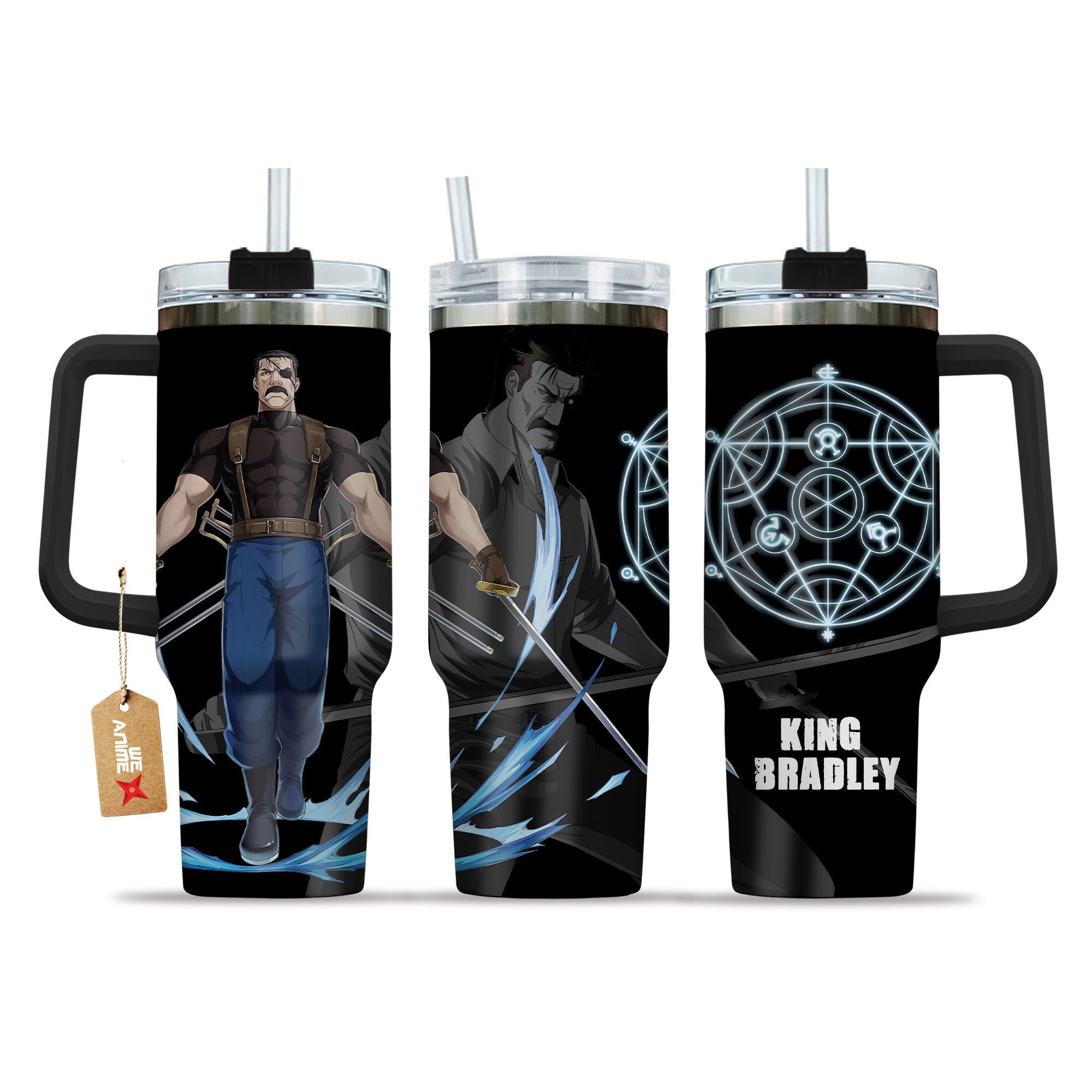 King Bradley Fullmetal Alchemist Anime Custom Stanley Cup 40 oz 30 oz Tumbler With HandleTVC2301149