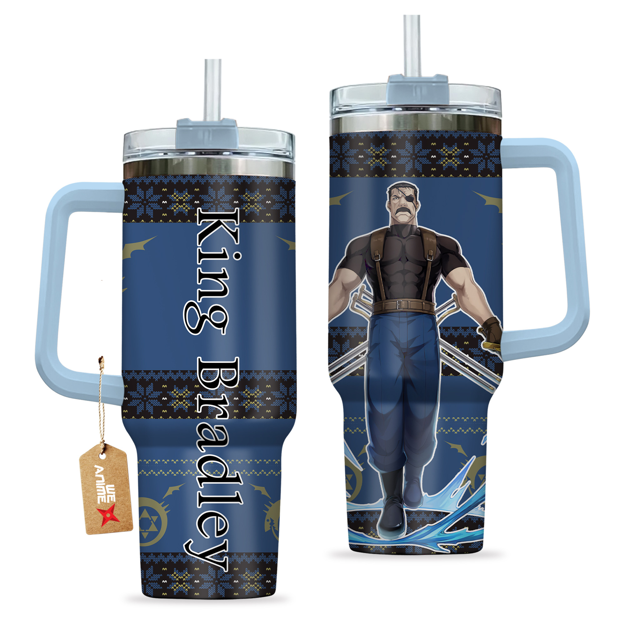 King Bradley Fullmetal Alchemist Anime Custom Stanley Cup 40 oz 30 oz Tumbler With HandleTVC2301166 - Image 2