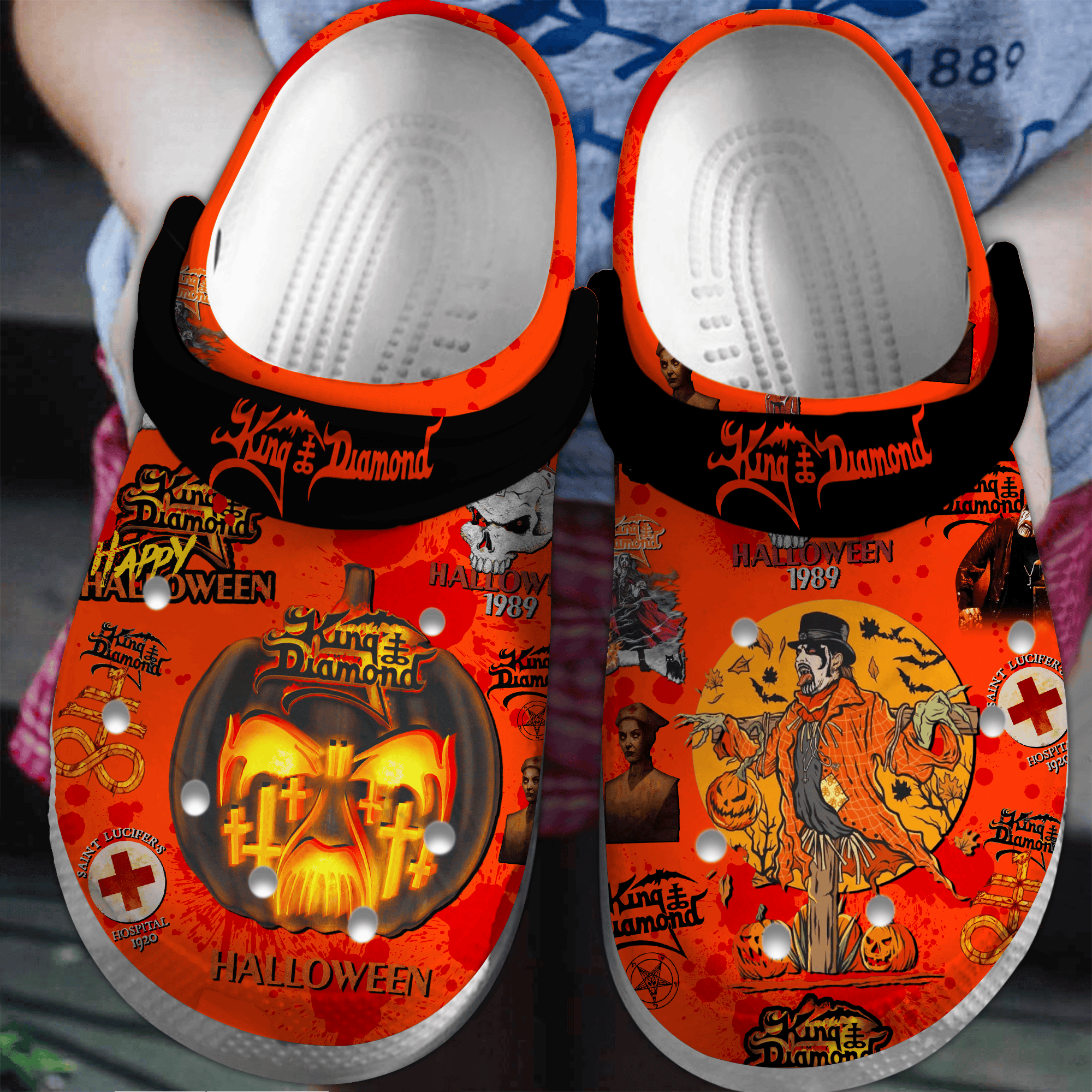King Diamond Music Happy Halloween Crocs Crocband Clogs Shoes Comfortable For Men Women and Kids