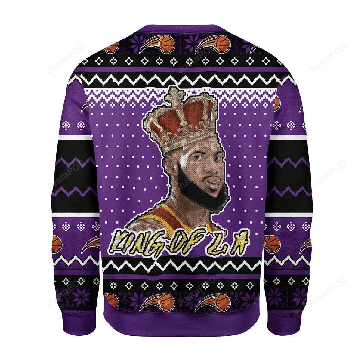 King Of La Ugly Christmas Sweater Adult 3D Funny Matching for family
