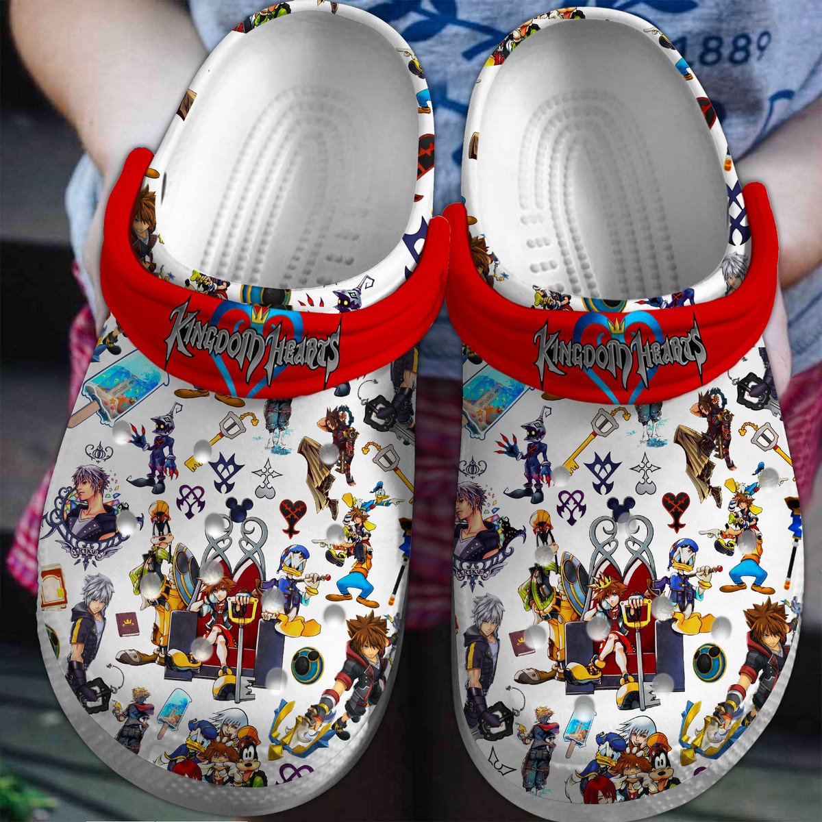 Kingdom Hearts Game Premium Crocs Crocband Clogs Shoes Comfortable For Men Women and Kids