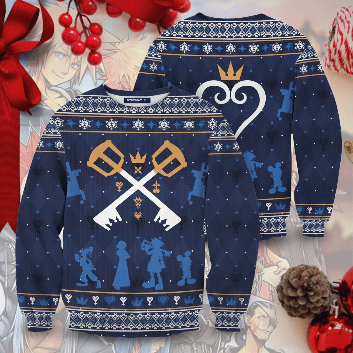 Kingdom Hearts Ugly Christmas Sweater Adult 3D Funny Matching for family
