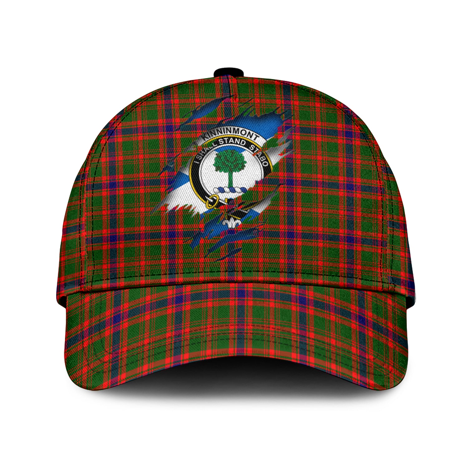 Kinninmont Tartan Plaid Cap, Family Crest In Me Style Tartan Baseball Cap TS23 Trucker Hats Custom Hats Gifts For Men & Women