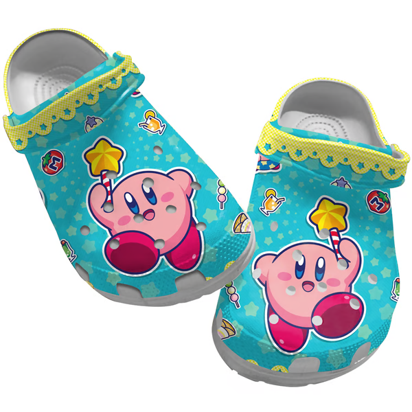 Kirby Game Crocs Crocband Clogs Shoes Comfortable For Men Women and Kids