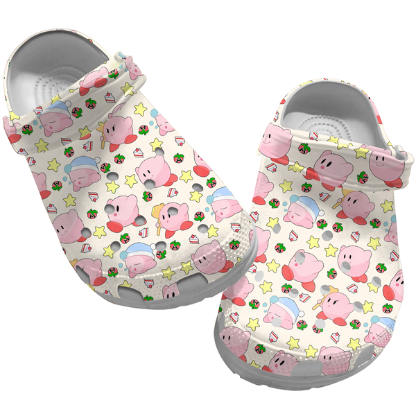 Kirby Game Crocs Crocband Clogs Shoes Comfortable For Men Women and Kids