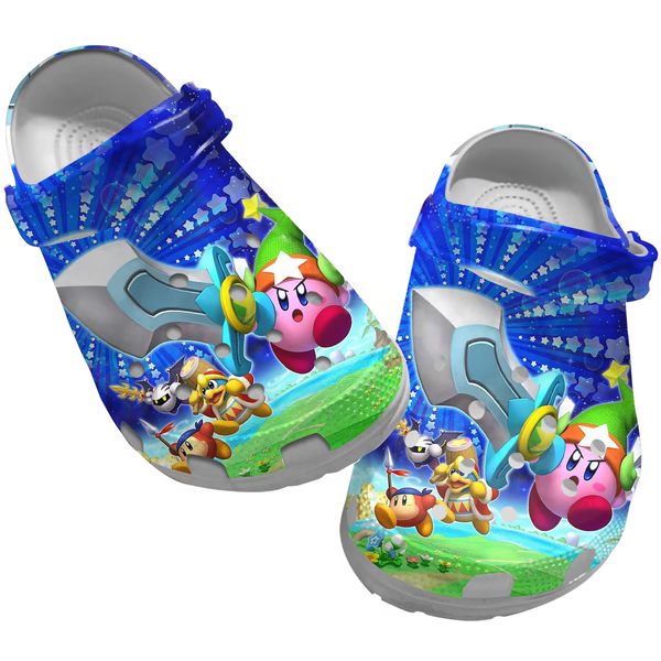 Kirby Game Crocs Crocband Clogs Shoes Comfortable For Men Women and Kids
