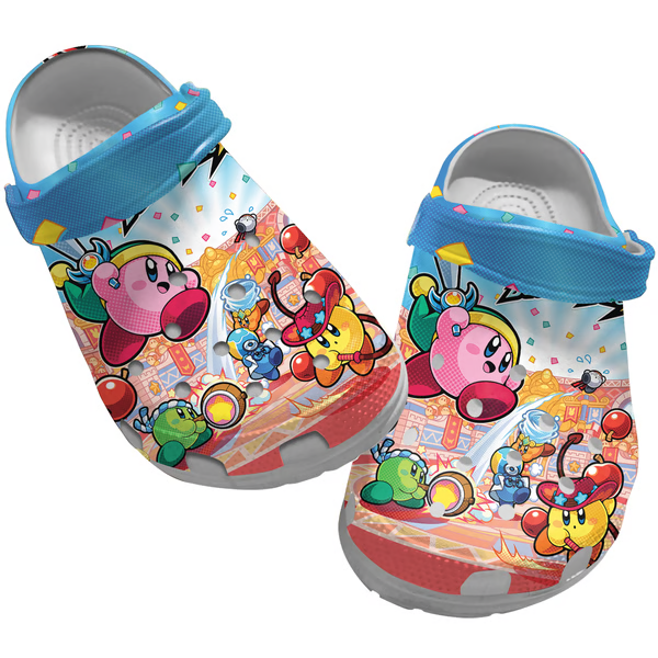Kirby Game Crocs Crocband Clogs Shoes Comfortable For Men Women and Kids