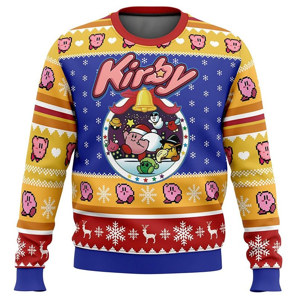 Kirby Ugly Sweater, Kirby Ugly Christmas Sweatshirt