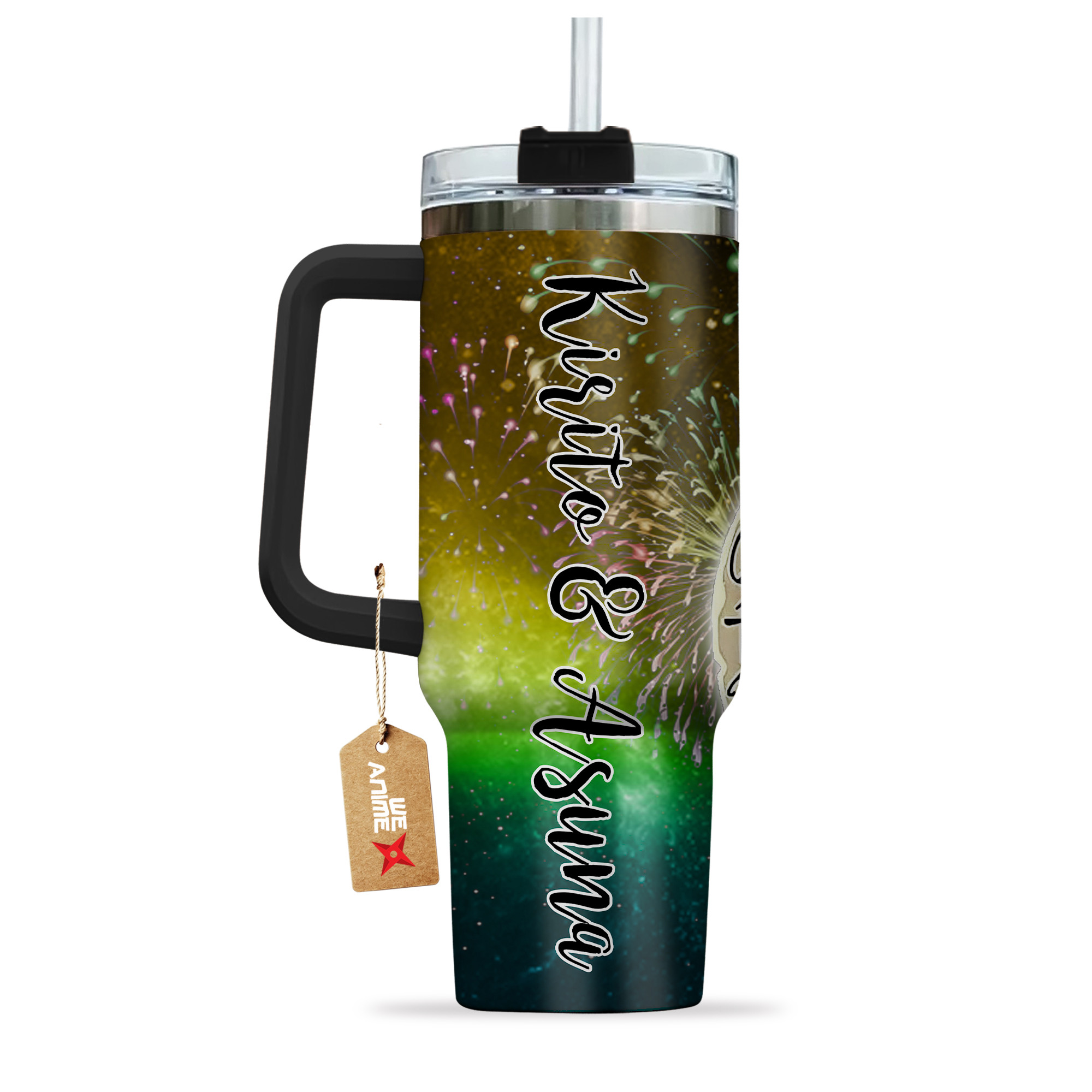 Kirito & Yuuki Asuna Sword Art Online Anime Valentine Custom Stanley Cup 40 oz 30 oz Tumbler With HandleTVC2301167 - Image 3