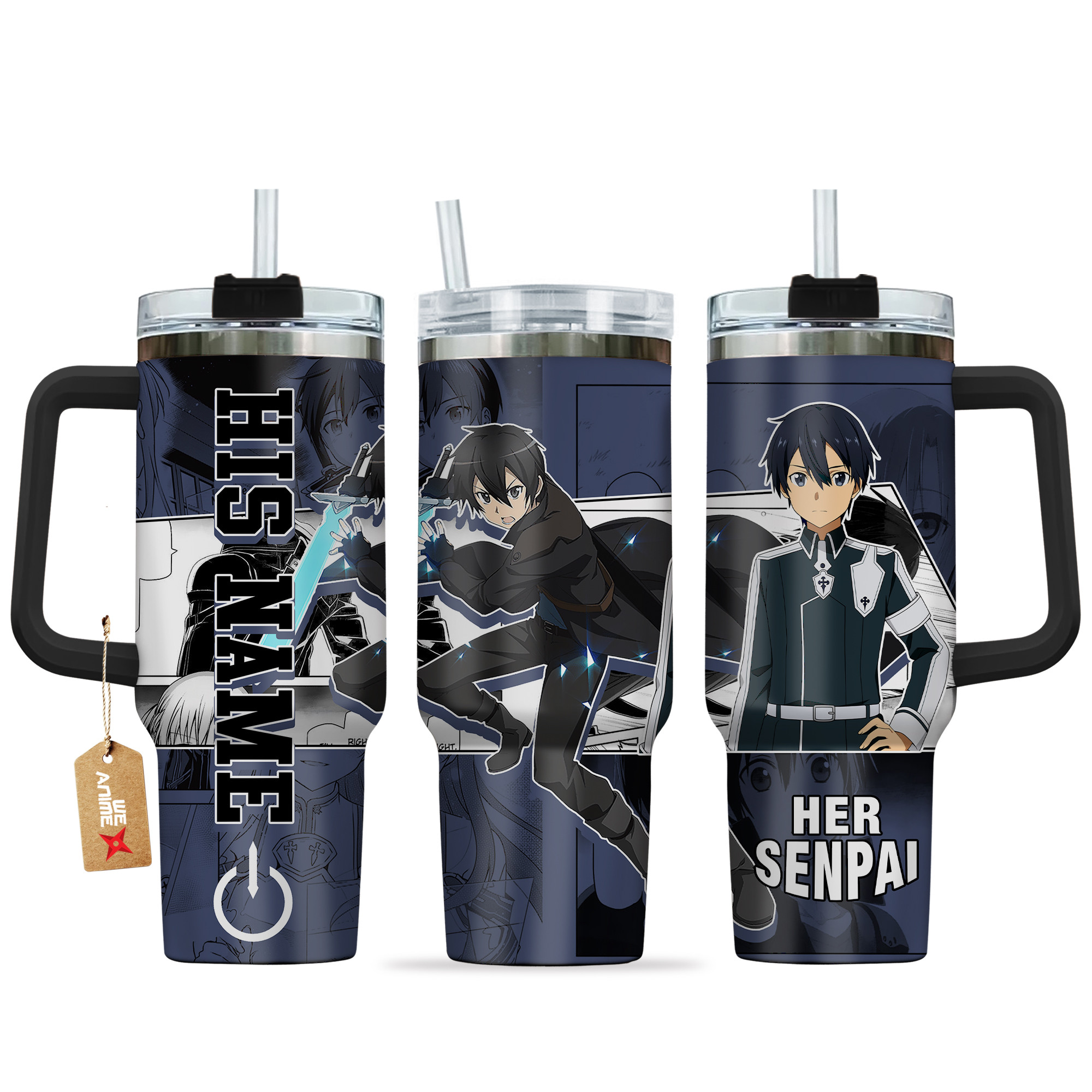 Kirito Sword Art Online Anime Valentine Custom Stanley Cup 40 oz 30 oz Tumbler With HandleTVC2301135
