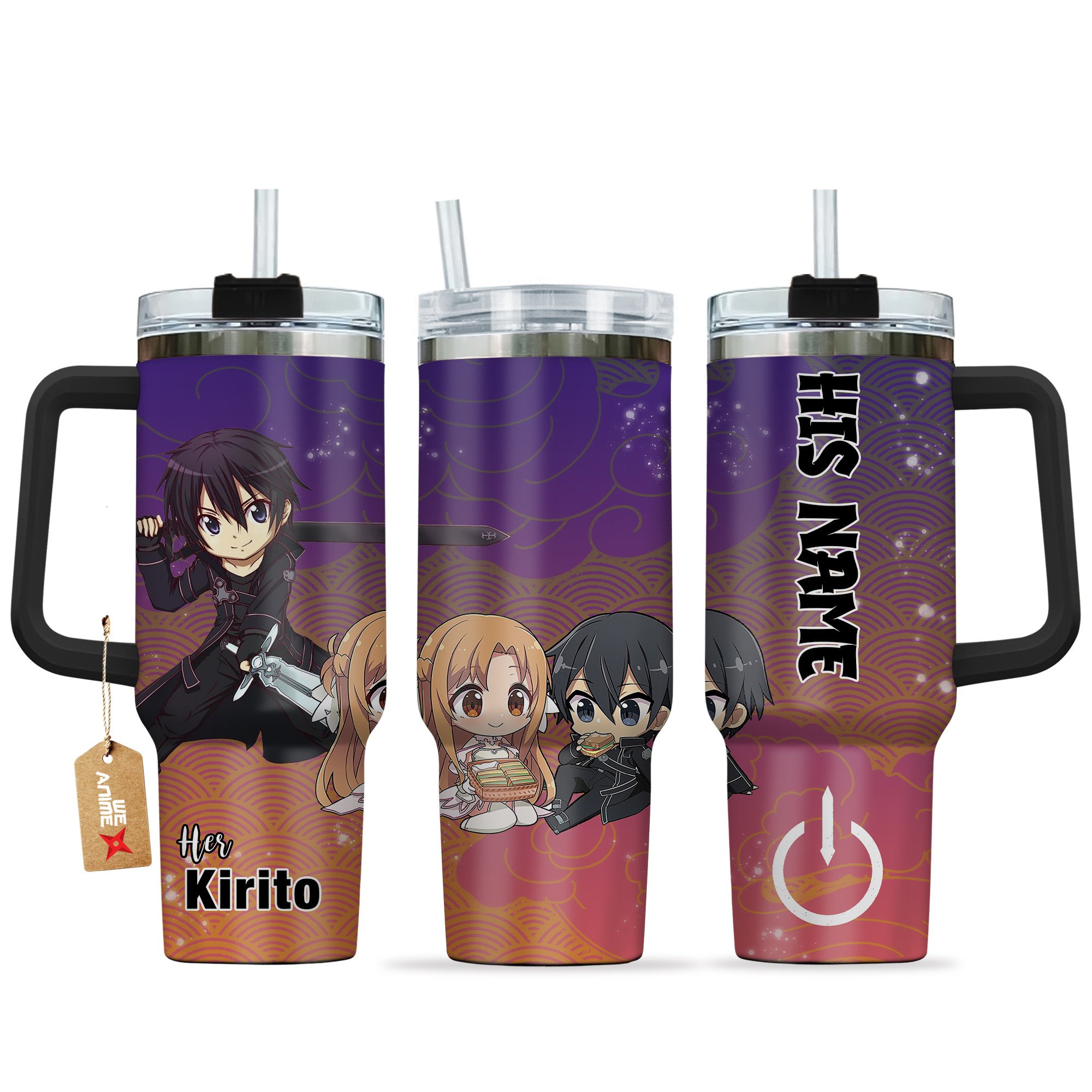 Kirito Sword Art Online Anime Valentine Custom Stanley Cup 40 oz 30 oz Tumbler With HandleTVC2301168