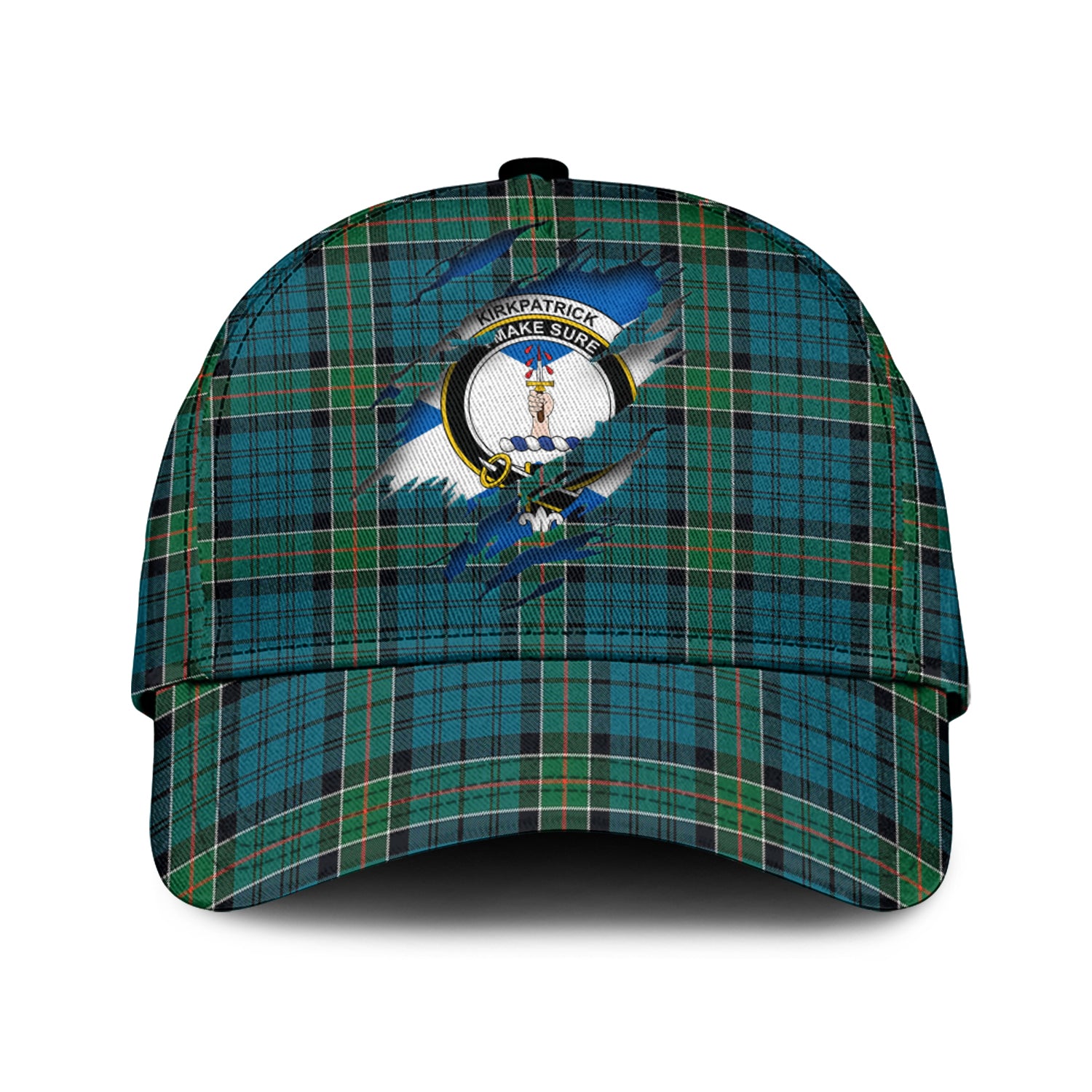 Kirkpatrick Tartan Plaid Cap, Family Crest In Me Style Tartan Baseball Cap TS23 Trucker Hats Custom Hats Gifts For Men & Women