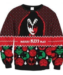 Kiss Band Faux Ugly Christmas Sweater Adult 3D Funny Matching for family