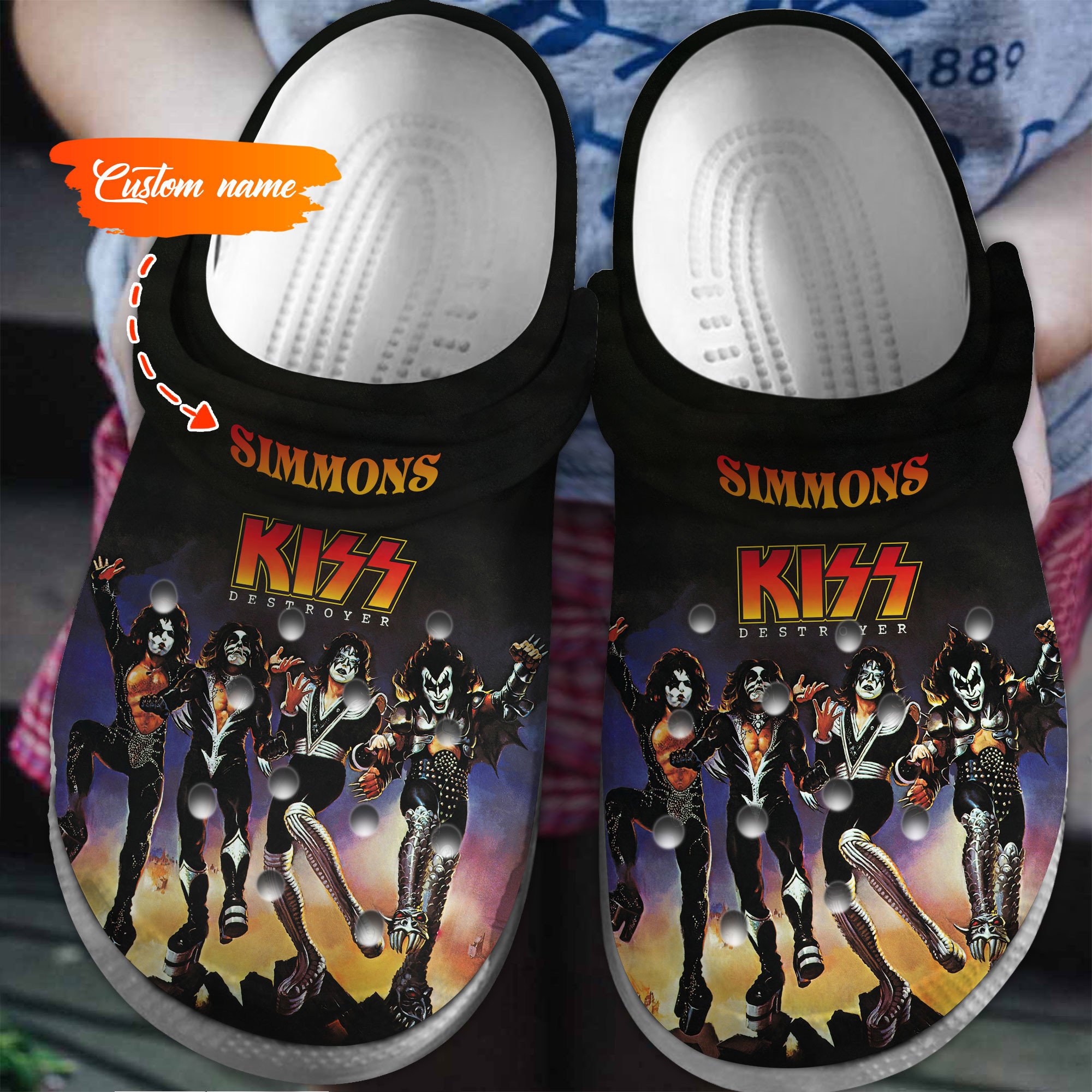 Kiss Destroyer Music Crocs Crocband Clogs Shoes Comfortable For Men Women and Kids