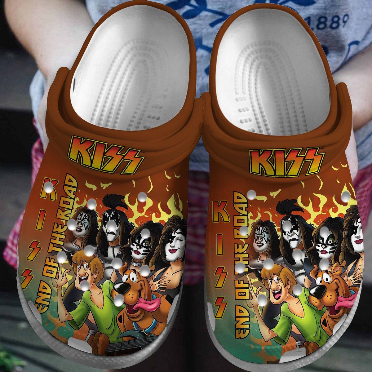 Kiss End Of The Road World Tour Music Crocs Crocband Clogs Shoes Comfortable For Men Women and Kids