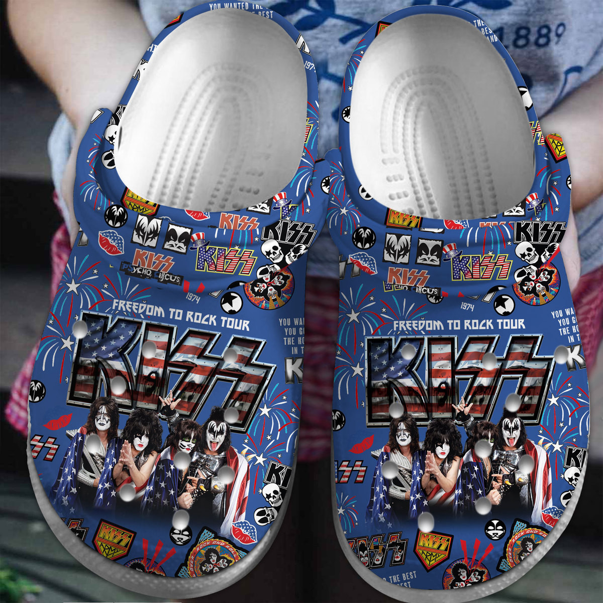 Kiss Music Crocs Crocband Clogs Shoes Comfortable For Men Women and Kids