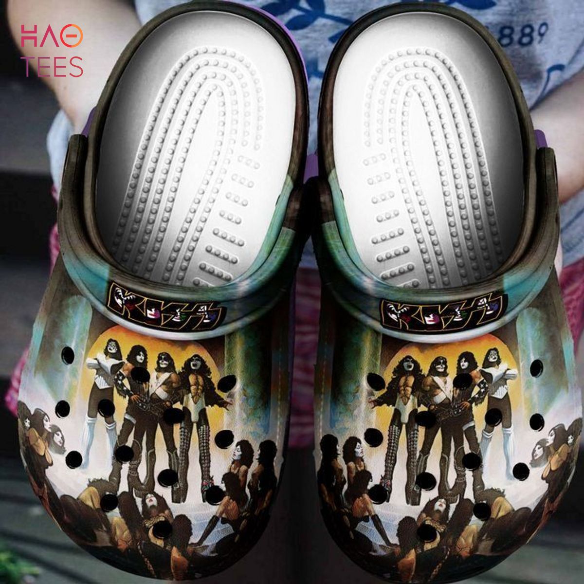Kiss Music Crocs Crocband Clogs Shoes Comfortable For Men Women and Kids