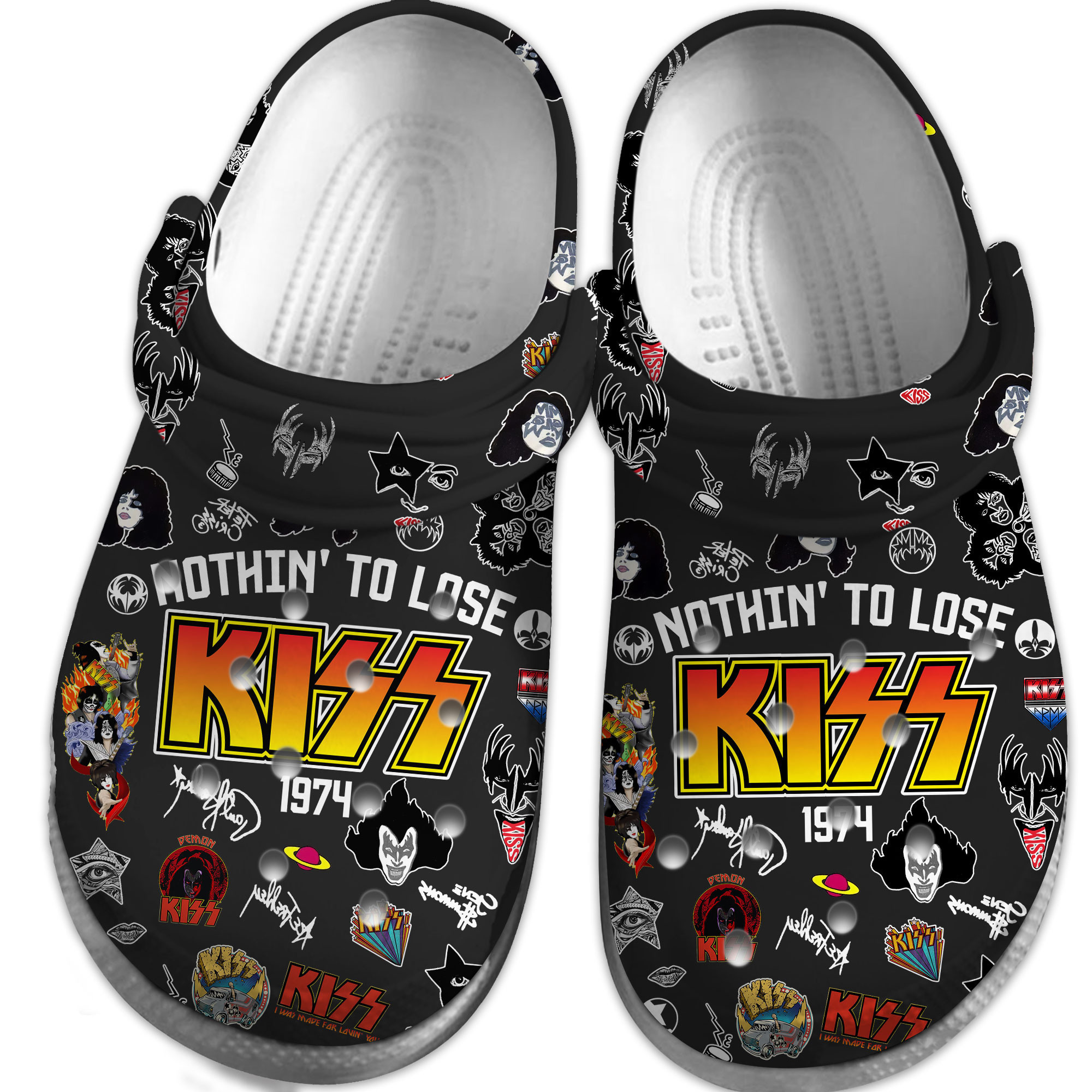 Kiss Music Crocs Crocband Clogs Shoes Comfortable For Men Women and Kids